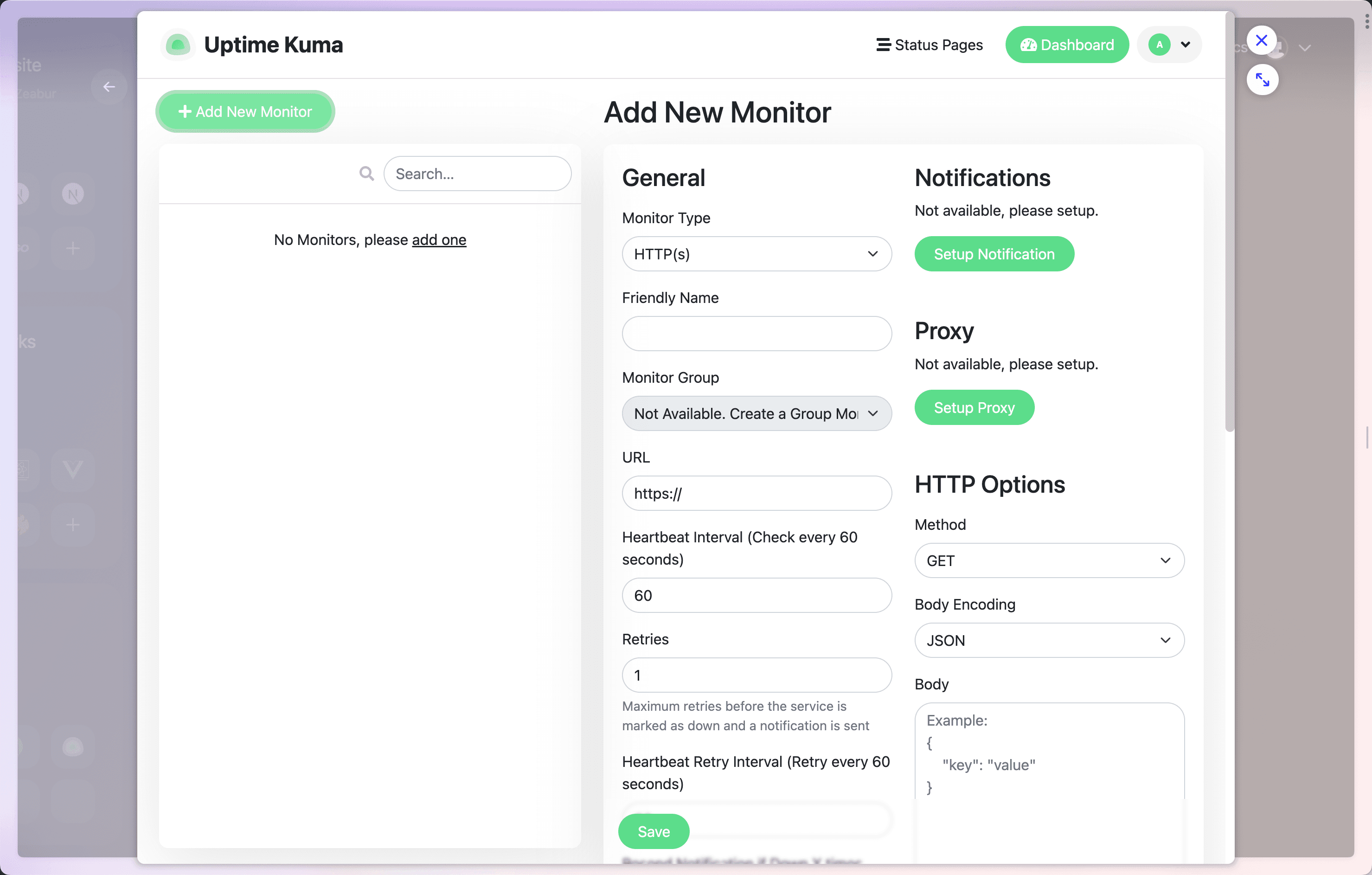 Monitoring Setup