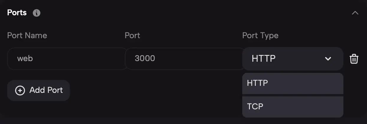 Ports Configuration Example